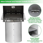 Dryer Vent Cover Outdoor 4 Inch,Dryer Vent Cover Outside,Exterior Hooded Wall Vent w/Screen & Damper,Wall Mount Extractor Vent Cap Exhaust Vent Cover for Dryer Duct AC Air Ventilation,Stainless Steel