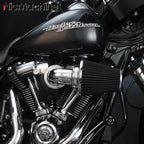Big Sucker cone Air filter intake for harley air Cleaner Sportster Softail fatboy heritage dyna touring street road king Glide (Nake - Chromed, Type C : Touring 08-16, Softail 16-17)