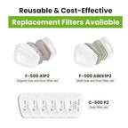 AirGearPro M-500 Reusable Respirator Mask with A1P2 Filters | Anti-Gas, Anti-Dust | Gas Mask Ideal for Painting, Woodworking, Construction, Sanding, Spraying, Chemicals, DIY etc