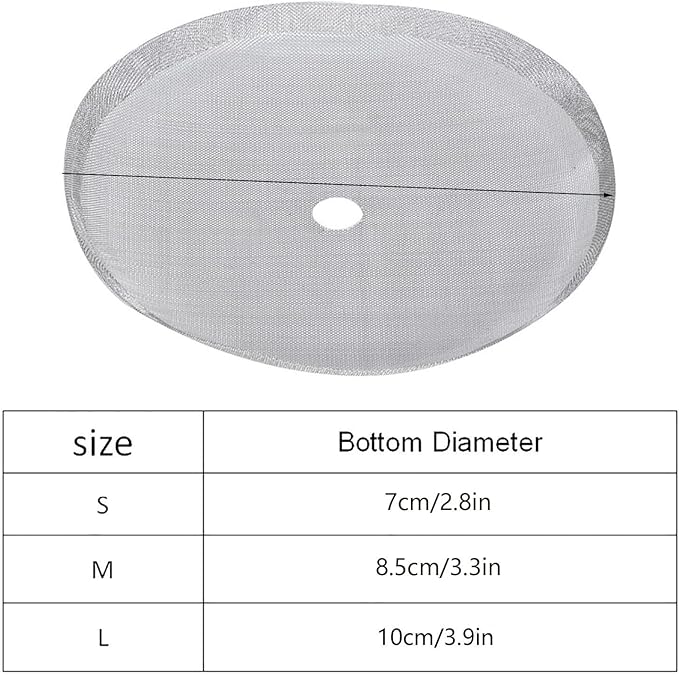 Press Filter Screen, 5Pcs 304 Stainless Steel Coffee Filter Universal French Portable Detachable Coffee Pot Mesh Filter Accessory for Coffee Makers Tea Particles (Large-1000ml)