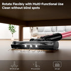 Cordless Vacuum Cleaner, 38Kpa Powerful Stick Vacuum Cleaner with 45mins Rechargeable Battery, LED Anti-Tangle Brush, 8-in-1 Handheld Vacuum Cleaners for Home/Pet Hair/Carpets/Floors, N506