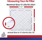 Filter King 17.25x19.25x1 Air Filter | 6-PACK | MERV 11 HVAC Pleated A/C Furnace Filters | MADE IN USA | Actual Size: 17.25 x 19.25 x .75"
