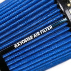 Universal 3" 76mm High-Flow Air Filter, Reusable Cone Cold Air Intake, High Performance, Washable, Clamp-On Car High Flow Dry Air Kit, Flange Diameter: 3 Inch, Filter Height: 6.4 Inch, Green