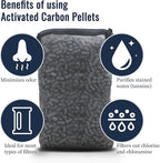 SunGrow 10 oz (300g) Activated Carbon, for Cat Litter Box Deodorizer, Remove Urine Odor, Filter Media Large Pellets for Filtration, Saltwater & Freshwater Fish Aquariums, Air Purifier