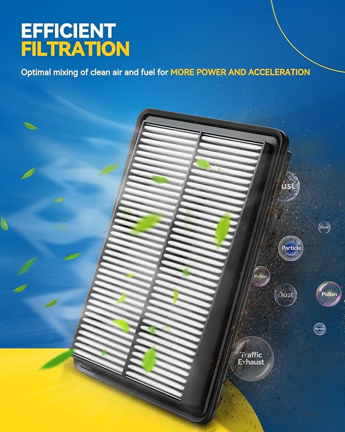 PHILTOP Engine Air Filter CA11942 for Hyundai Sonata 2015-2019 & Kia Optima 2016-2020, 2.0L 2.4L, Rigid Panel