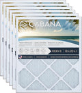 Cabana Filters 6-Pack 18x20x1 MERV 8 AC Furnace Air Filter for Home and Office - Indoor HVAC System Filtration Replacement, Captures Unwanted Particles