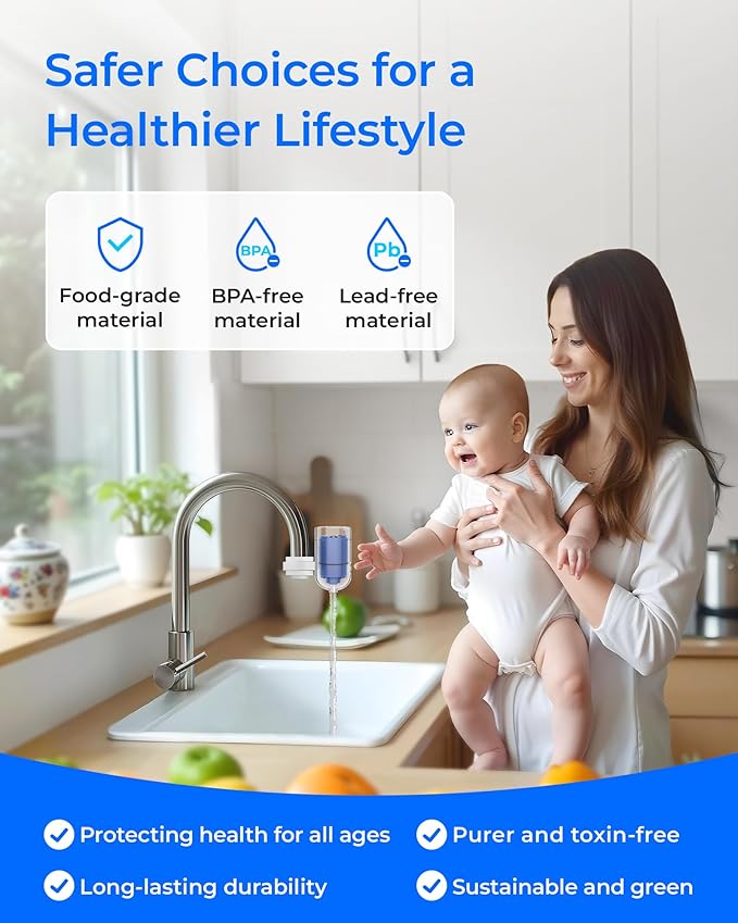 Waterdrop NSF 42 Certified Water Filter, Replacement for All PUR®, PUR®PLUS Faucet Filtration Systems, Pur® RF-9999® Faucet Water Filter, 18-Month Value(6 Count)
