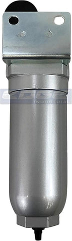 HEAVY DUTY INDUSTRIAL GRADE COALESCING FILTER WITH 0.01u MICRON ELEMENT, METAL BOWL, REMOVES 99.98% MOISTURE, VAPOR AND OIL FROM COMPRESSED AIR LINES, AUTO DRAIN (1/2" NPT, 11oz)