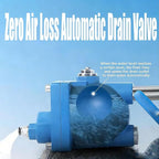 Zero Air Loss Automatic Drain Valve, 1/2" Npt Auto Drain Valve For Air Compressor, No Electricity Required, Mechanical Float Condensate Drain With Pre-Filter For Air Tanks Filters Dryers (gray)