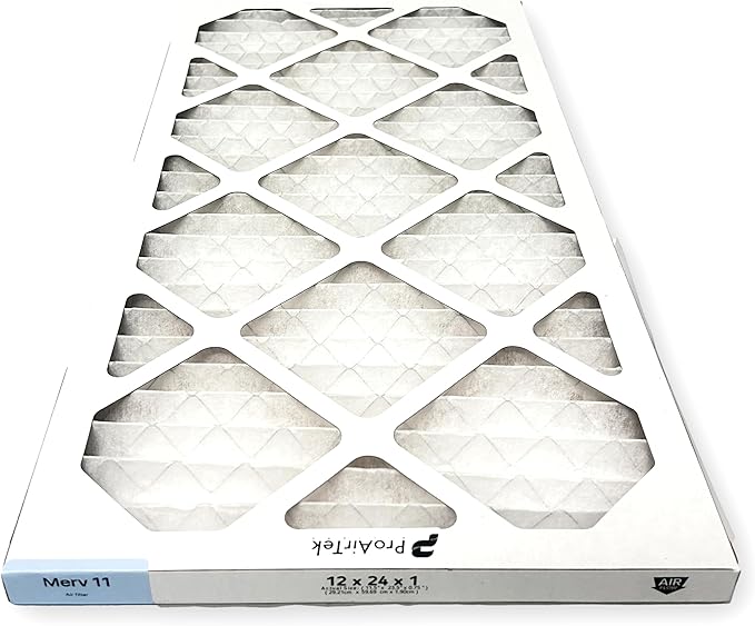 Proairtek AF12241M11SWH Model 12x24x1 Pack of 2 Air Filters, MERV 11; Ideal for Anyone Wanting Clean, Crisp Air in Their Home