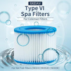 Type vi spa Filter and hot tub Filter Replacement Cartridge for Coleman hot tub Filters, for Inflatable hot tub Filter (6 Pack)