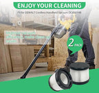2 Pack DCV5011H HEPA Filter Compatible with DEWALT DCV501HB Cordless Handheld Vacuum, with 4 Foam Sleeve Filters & 1 Brush