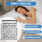 14x14x3 MERV 13 Pleated Air Filter Compatible with Zephyr VGF Series 14x14x3 Whole Home Return Air Grille Filter, MERV-13 Air Filtration System Grille Filters 2 Pack, Actual Size 13-3/8 × 13-3/8 × 3"