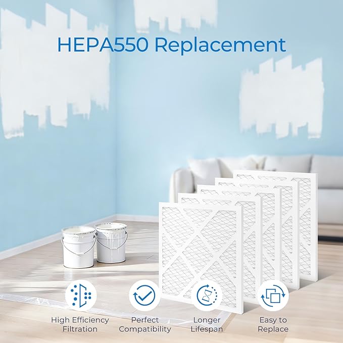 Vilaso 5 Pack MERV 10 Replacement Pre-Filter Compatible with AlorAir CleanShield HEPA 550 & Abestorm HEPA 550 Air Scrubber, 13.7" x 14.8" x 0.8", Extends HEPA Filter Life
