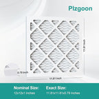 12x12x1 Air Filter MERV 8 (6 pack) MPR 600 Pleated AC Furnace Filters Replacement Compatible with Air Conditioner AC HVAC Furnace (Exact Dimensions: 11.81"L x 11.81"W x 0.79"Th)