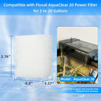 AQUANEAT 6-Pack Replacement Filter Sponge Pads, Aquarium Foam Insert Compatible with AquaClear 20, Fish Tank Filter Media