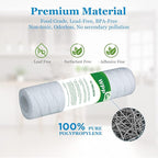 10 Micron String Wound Whole House Water Filter 10" x 2.5", 10-inch Universal Sediment Pre-Filters for Well Water, Replacement Cartridge for FXWSC, CW-F, CW-MF, 1SS, W5W, AO-WH-PRE-R2, 6-Pack