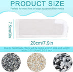 BOXOB 10pcs Aquarium Filter Media Bags, 100 Micron Extra Fine Media Filter Small Mesh Bags Purigen Sock for Fish Tank with Plastic Zipper for Activated Carbon Resin (7.9x3 Inch)