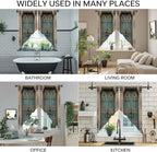 Turquoise Vintage Door Swag Valances for Windows, Countryside Barn Abstract Art Rod Pocket Kitchen Curtains Valance, Kitchen Window Curtains Swag for Cafe Bathroom Living Room, 2 Panels, 36x45 inch