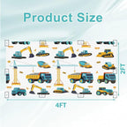 6 Pcs Fluorescent Light Covers for Ceiling Lights Seamless Construction Vehicles Cranes Excavators Trucks Bulldozers Decorative Magnets Light Filters for Office Home Classroom Must Haves 4’ x 2’