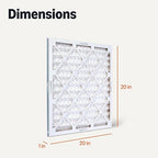 Amazon Basics Merv 5 AC Furnace Air Filter 20x20x1 inches, Pack of 6 (Actual size: 19.75" x 19.75" x 0.75")