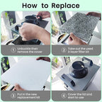 Filter Replacement for Creality Fume Extractor, HEPA Filter with Honeycomb Structure for Smoke Purifier, Capable of filtrate 99.97% of 0.03um Particles, 10×8.26×1.2 inch