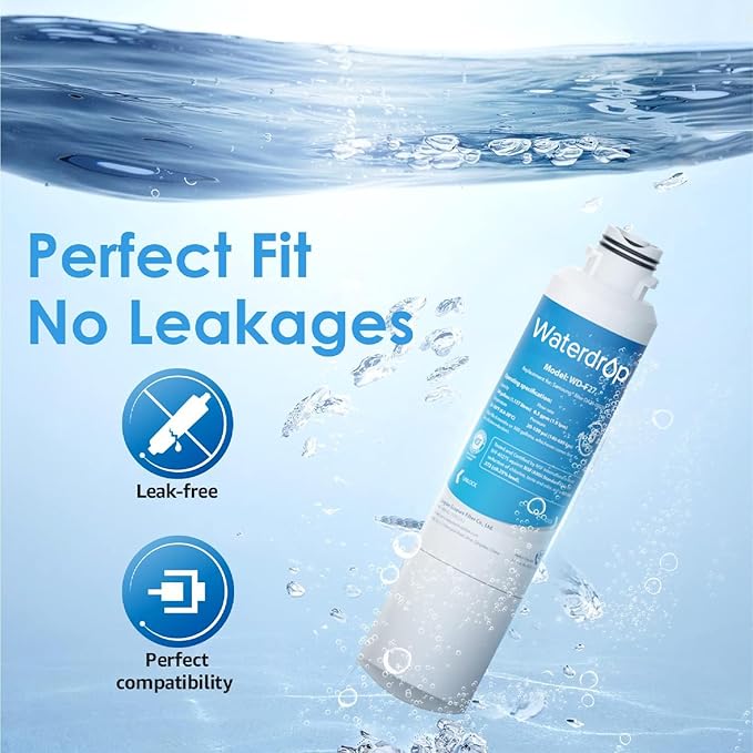 Waterdrop DA29-00020B Replacement for Samsung® Water Filter HAF-CIN/EXP, DA29-00020B, HAF-CIN, DA29-00020B-1, RF28HMEDBSR, RF263BEAESR, RS25J500DSR, RF263TEAESG, HDX FMS-2, DA97-08006A-1, 4 Filters