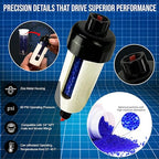 LE LEMATEC Air Dryer for Compressor with Replaceable Desiccant Element, Water Separator for Air Compressor Up to 150 PSI, Removes Moisture & Contaminants, Compatible with Pneumatic Tools ZN312-D-C1