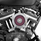 HDBUBALUS Motorcycle CNC Spike Air Cleaner Air Filter Intake System Filter (A-For Sportster XL models 04-22)