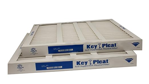 Sterling Seal KP-5251004770x2 Purolator Key Pleat Extended Surface Pleated Air Filter, Mechanical MERV 8, 10" W x 20" H x 1" D (Pack of 2)