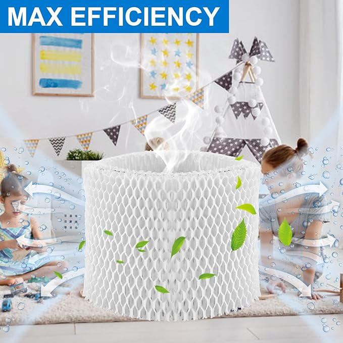 TOMOON WF2 Humidifier Filter Replacement for Vic.ks V3500 V3100 V3900 V3700 VEV320 Ka z 3020 & Re-Lion WA-8D Cool Mist Humidifiers,Pack of 4