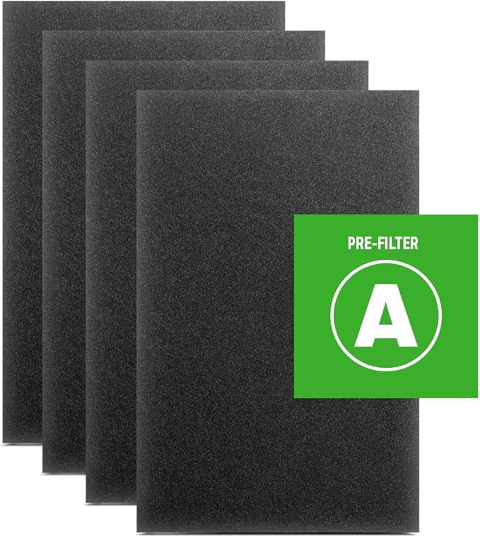 Honeywell HRF-A300 Air Purifier Pre Kit Filter,4 Piece Set - Allergen Air Filter Targets Dust,VOC,Pet,Kitchen,and Wildfire/Smoke Odors,(Pack of 2)