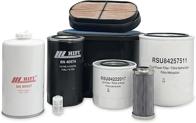 HERO Maintenance Filter Kit For New Holland WORKMASTER 75 Compact Tractor Filters Compatible With OEM 84170876 86982523 47535939 47710533 87391716 84477348 87329736 Tier 3 (06/10-03/11)