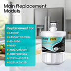 ICEPURE PRO 5231JA2002A NSF401&473&53&42 Certified Refrigerator Water Filter Replacement for LG LT500P, GEN11042FR-08, ADQ72910911, ADQ72910901, ADQ72910907, Kenmore 9890, 469890, LFX25974ST, 3PACK