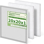 20x20x1 Reusable Air Filter MERV 8 Washable Furnace & AC Filter with 2 Extra Media Pads, Aluminum Electrostatic Air Filters for Home, Fits HVAC System, Air Conditioner, Air Handler