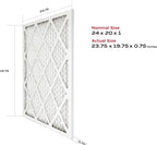 True Blue 20x24x1 MERV 11 Allergen Air Filter (4-Pack) | Electrostatic Pleated HVAC Furnace Air Filter | Replacement Filter for Home Use | Made in USA