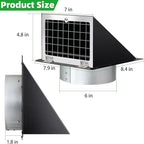 6 Inch Hooded Wall Vent with Mesh and Damper,6'' Exhaust Vent Cover,6in Dryer Vent Cover Outside Metal Wall Exhaust Duct Cap for Kitchen Range Hood/Bathroom Exhaust/Laundry-Galvanized Steel,Black
