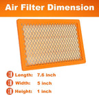 0E9371AS Air Filter for Gene-rac 410cc 530cc 8kW & 11kW Post 2013 Evolution Series V-Twin Engine Generators - 2 Pieces