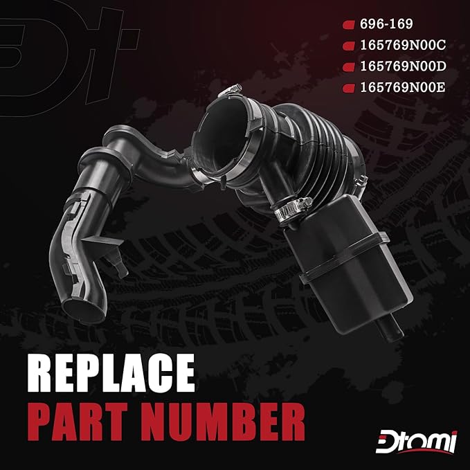 Engine Air Intake Hose w/Clamps, Air Cleaner to Engine Compatible With Nissan Vehicle 2009-2014 Maxima 3.5L V6 Replaces# 696-169, 165769N00C, 165769N00D, 165769N00E
