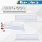 Zonon 12 Pcs 4 x 10 Inch Floor Register Trap Cover Vent Screen for Home Vent Mesh Elastic Band Filter Floor Register Trap Keeps Pet Hair, Food Out(White)