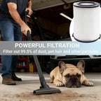 VF4000 Standard Wet/Dry Vac Filter Compatible with Ridgid Shop Vac Filters 5-20 Gal & 6-9 Gal Husky Vacuum - 1 Pack