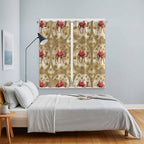 2 Panel Kitchen Cafe Curtains, Desert Camels Sunlight Filtering Nature Air Through, Home Decor Window Covering Tier Curtains for Living Room 80W x 63L inch Tropical Palm Trees Sand Cords Brown