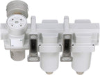 PneumaticPlus SAU430-N04G-MEP 3 Stage Compressed Air Filter Dryer System - Particulate Air Filter, Coalescing Air Filter, Compressed Air Pressure Regulator Combo, 1/2" NPT - Metal Bowl, Manual Drain