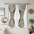 Funny Farm Animals Bedroom Curtains 72 Inch Length, Window Curtains Tab Top, Vintage Barn Brown Sunflowers Light Filtering Window Treatments Drapes 52"x72" 2 Panel