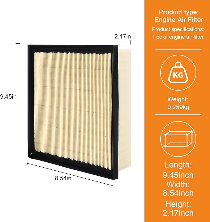 High-Performance Engine Air Filter for Lexus ES350, NX200t, RX350, and Toyota Avalon, Camry, Highlander
