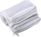 Segarty Filter Media Bags, 10PCS 11.7x7.8 Inch Aquarium Nylon Mesh Bags with Plastic Zipper, Fish Tank White Net Bags for Pellet Carbon, Bio Balls, Ceramic Rings, Ammonia Remover