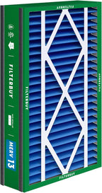 Filterbuy 16x25x5 Air Filter MERV 13 Optimal Smoke & Allergy Defense (3-Pack), Electrostatic Pleated HVAC AC Furnace Filters for Trion Air Bear 255649-105 and More (Actual Size: 15.63 x 24.13 x 4.88)