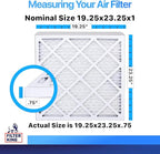Filter King 19.25x23.25x1 Air Filter | 4-PACK | MERV 8 HVAC Pleated A/C Furnace Filters | MADE IN USA | Actual Size: 19.25 x 23.25 x .75"