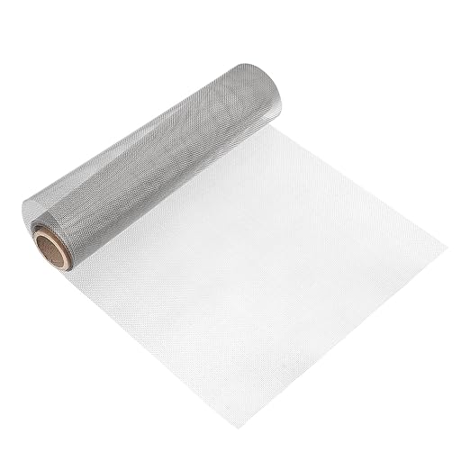 uxcell 20 Mesh 118" x 12" Woven Wire Mesh, 304 Stainless Steel Air Vent Filter Screen, Window Screen Mesh for DIY Projects Vents Cover Filtration Animals Fence