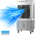 Portable Evaporative Air Cooler with 4 Wheels, Large Water Tank, Wide Oscillation, Multiple Speeds for Large Room Cooling